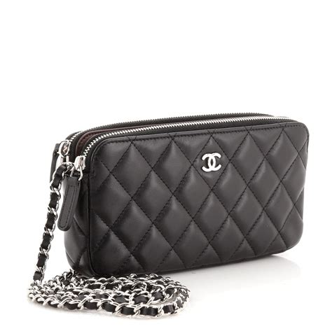 chanel zipped clutch|Chanel clutch bag with chain.